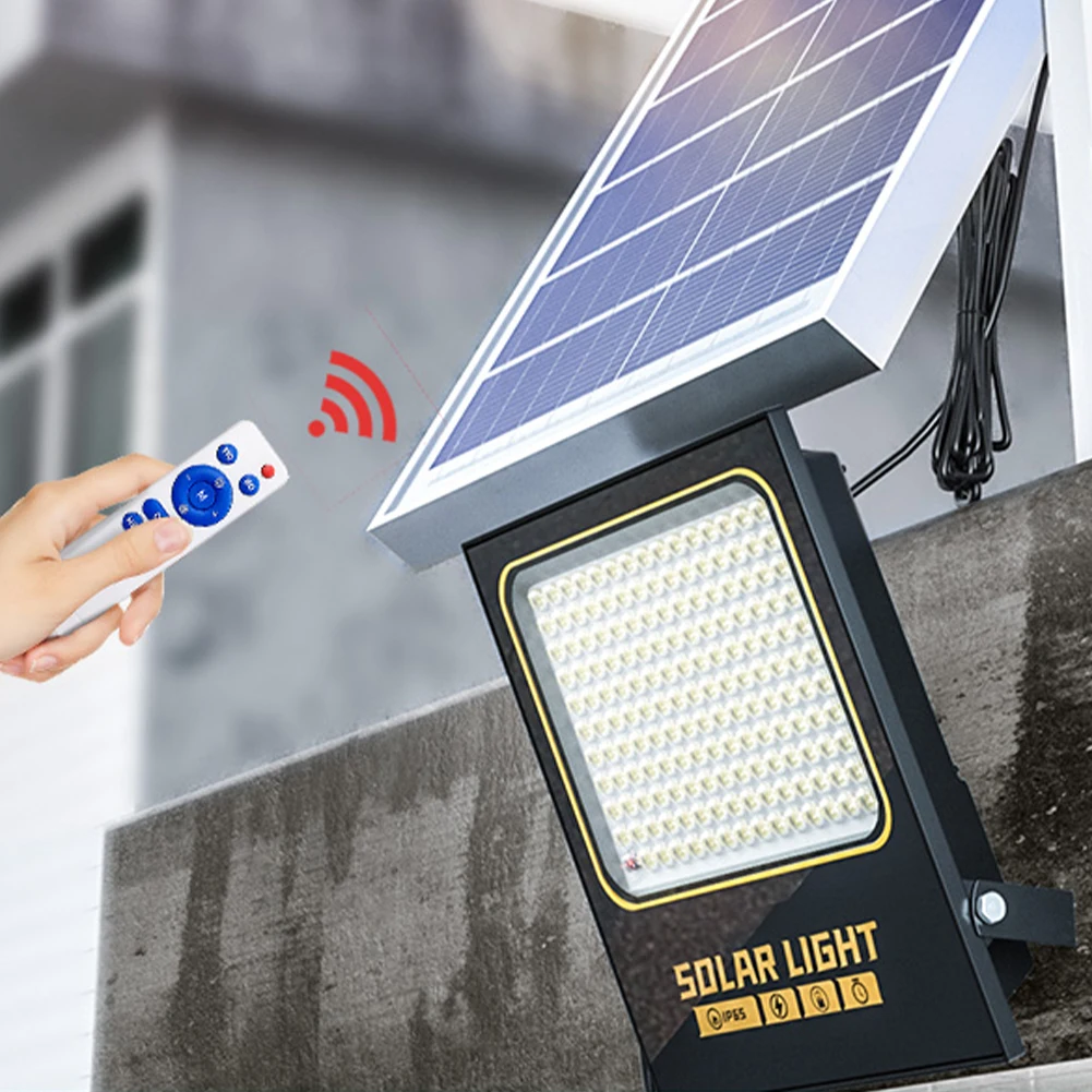 

100LED 30W Smart Solar Power Lamp Sensor Motion Light Garden Flood Solar Lamp Security Wall Lamp Polysilicon Waterproof Outdoor