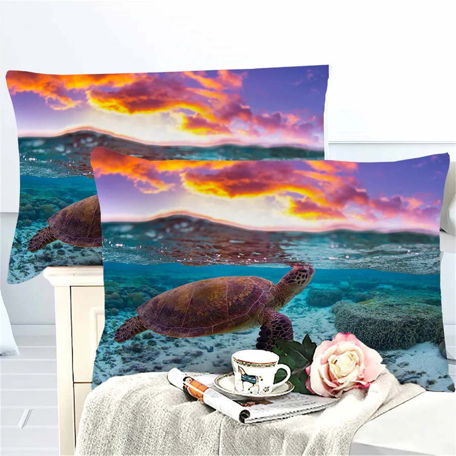 UPWANG 3D комплект постельного белья с принтом морской черепахи