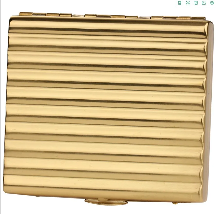 

Metal Cigarette Box Case For 20pcs 70mm's Rolling Cigarettes dia 6mm Smoke Holder Gold Exquisite Design Gift Portable Men