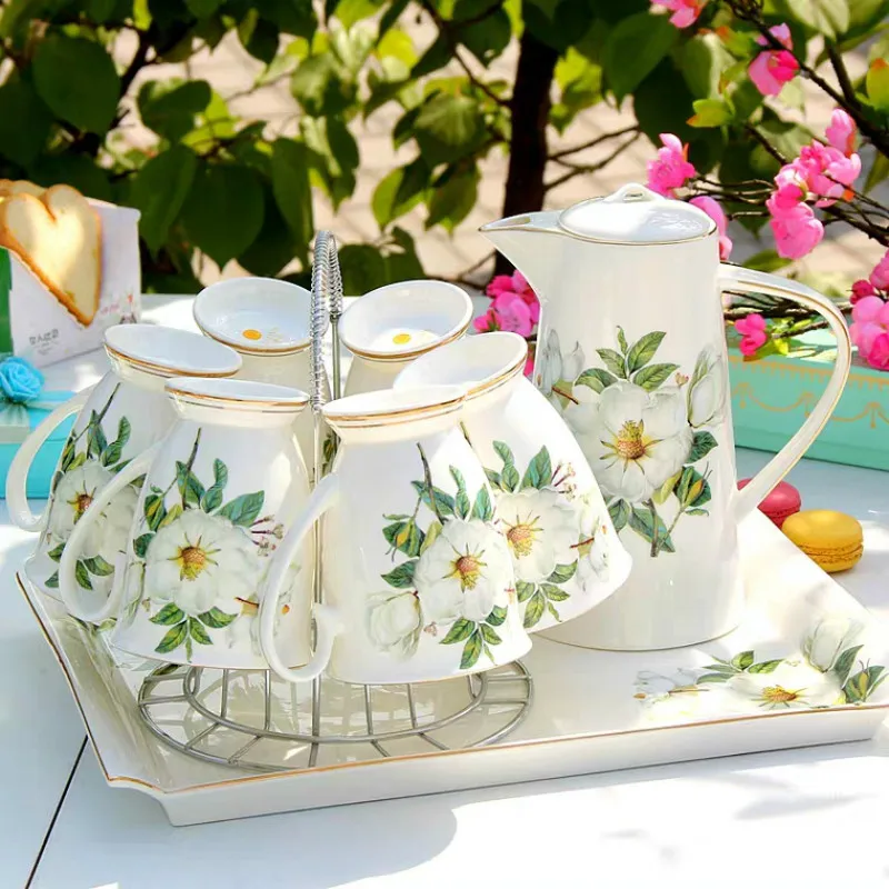 Европейские кофейные чашки Camellia Bone из Китая Высококачественная британская