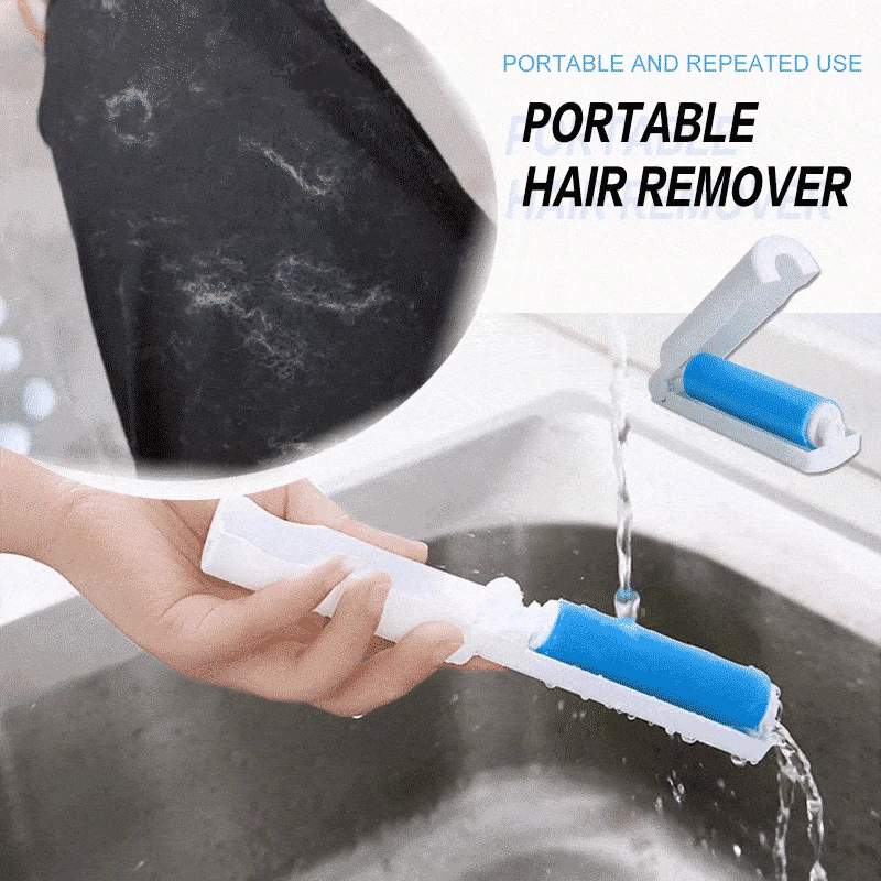 

Portable Reusable Pet Hair Remover Lint Roller Self Cleaning Cat Dog Fur Hair Dust Removal Brush for Clothes Portable Effective