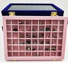 54 сетки ювелирных изделий дисплей коробка для хранения стеклянных замков чехол для шеи кольца Органайзер лоток