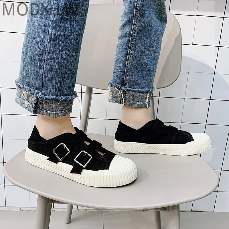 

Women's loafer shoes biscuit shoes solid color green beige sneakers black casual shoes non-slip canvas slippers shoes fashion
