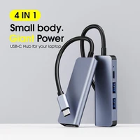 4 in 1 usb c hubs type c to 4k60hz hdmi compatible 60w pd fast charging usb2 03 0 5gbps data transfer for macbook proair