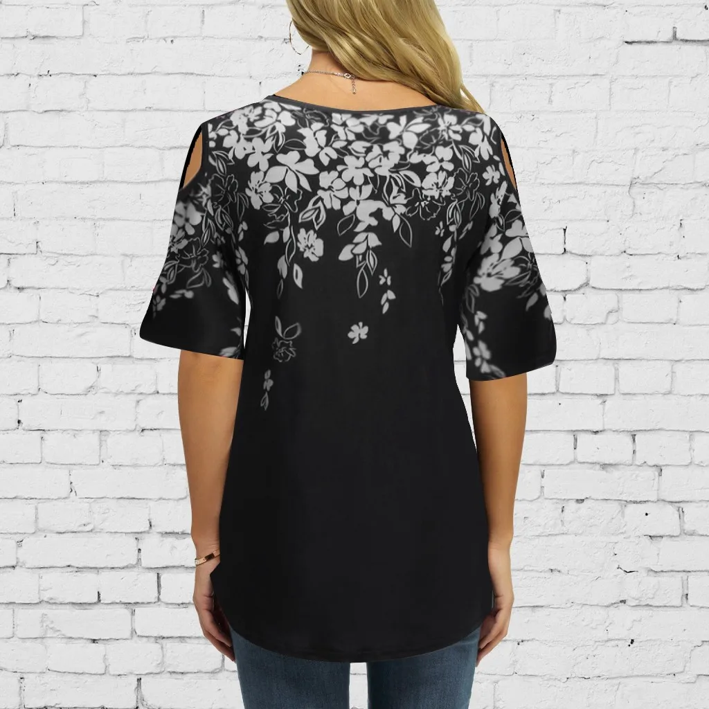 SAGACE футболка Новая женская с круглым вырезом и цветочным принтом Harajuku Kawaii 90s в