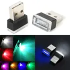 Мини Автомобильный интерьерный окружающий светильник светодиодный неоновый USB атмосферный декоративный светильник аварийный светильник s Авто интерьерный атмосферный светильник