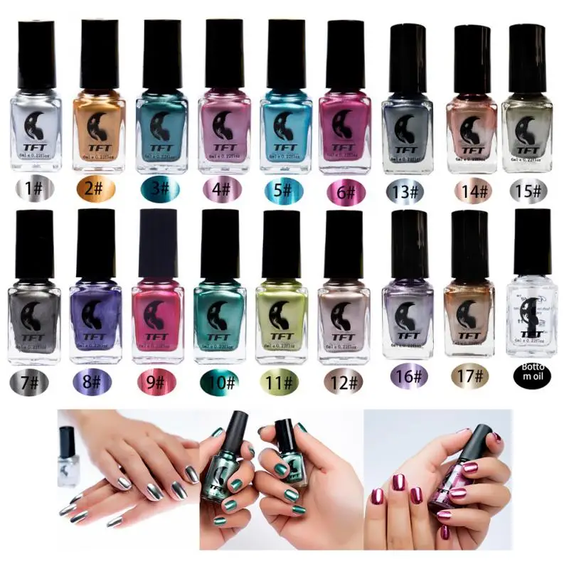 Гель-лак для ногтей с зеркальным металлическим эффектом 6 мл