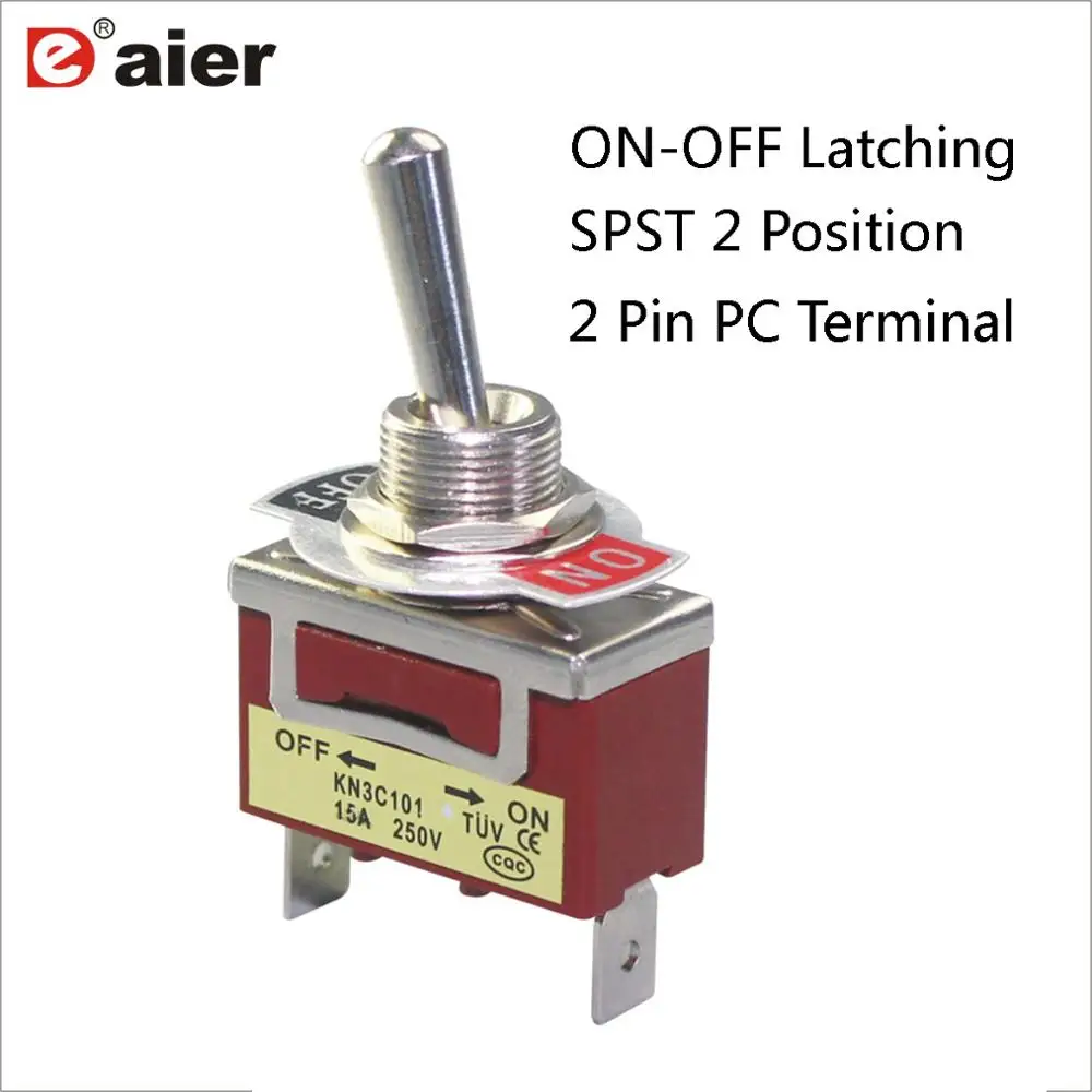 3 шт. тумблер ВКЛ. Выкл. Фиксация SPST 2 положения Pin сверхмощные переключатели 10A 250VAC