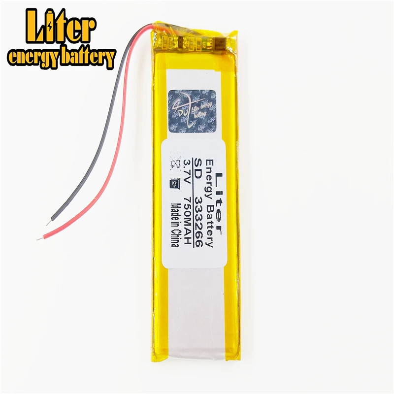 lithium polymer battery 333266 3.7V 750MAH MP5 GPS Dipper LED light box DIY speaker | Digital Batteries