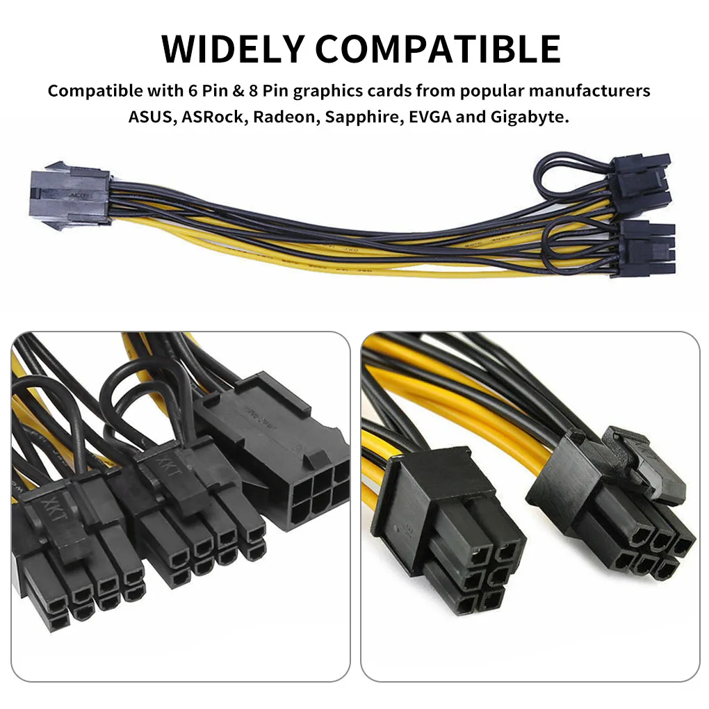 5/6 шт. 6 контактныйб PCI e на 8 Pin (6 + 2) разъем pci е (кабель со штыревыми соединителями