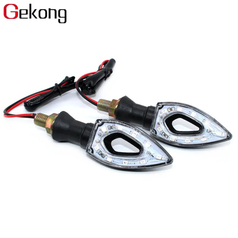 For Honda Yamaha Suzuki Kawasaki Universal Motorcycle Waterproof 12 LED Turn Signal Indicator Flashers Amber Blinker Lights |
