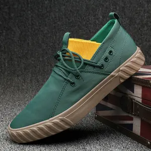 Обувь; Мужские мокасины Легкие мужские кеды на шнуровке, Вулканизированная подошва, удобные дышащие кеды, плоская подошва, A23-30