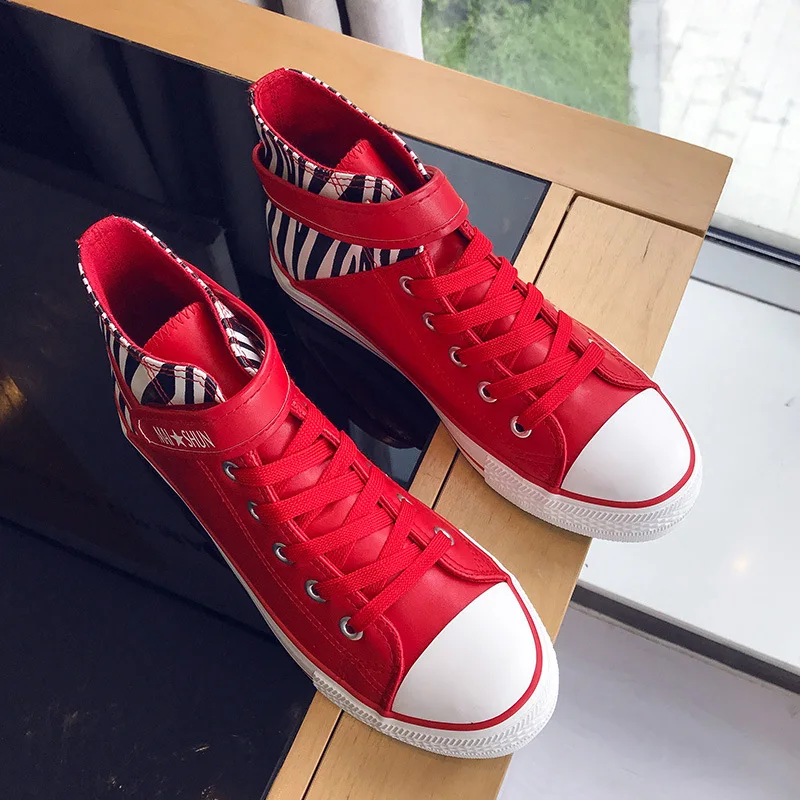 New Men High Top Canvas Shoes Lace-up Sneakers Spring Summer Stylish Adult Male Skate Footwear Student Anti-skid Casual | Обувь