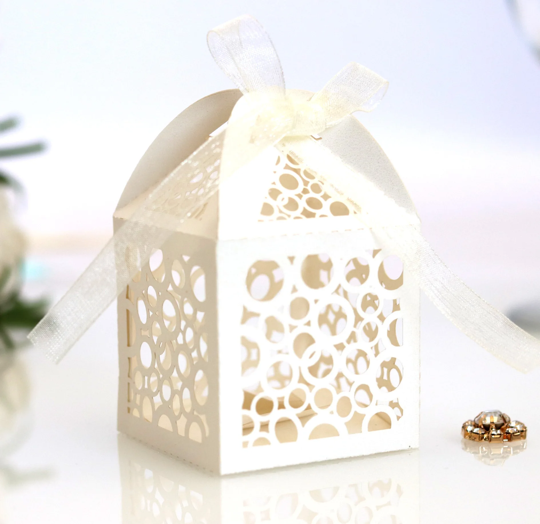 50 шт. маленькая круглая пустая крестообразная конфетная коробка ангельская