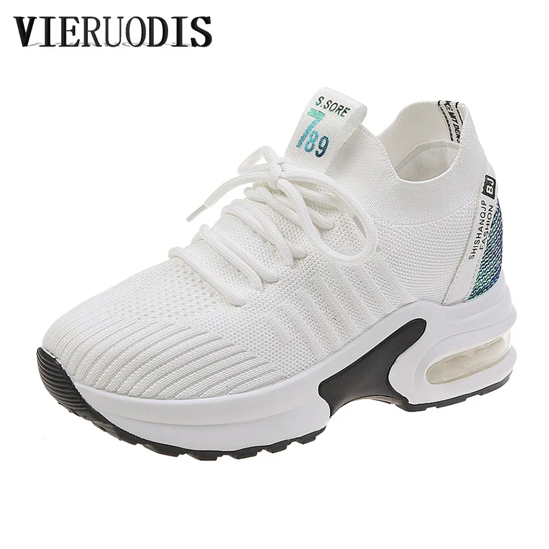 

Women's increased running shoes, air cushion shoes, flying woven shoes, lightweight running shoes, comfortable women's shoes