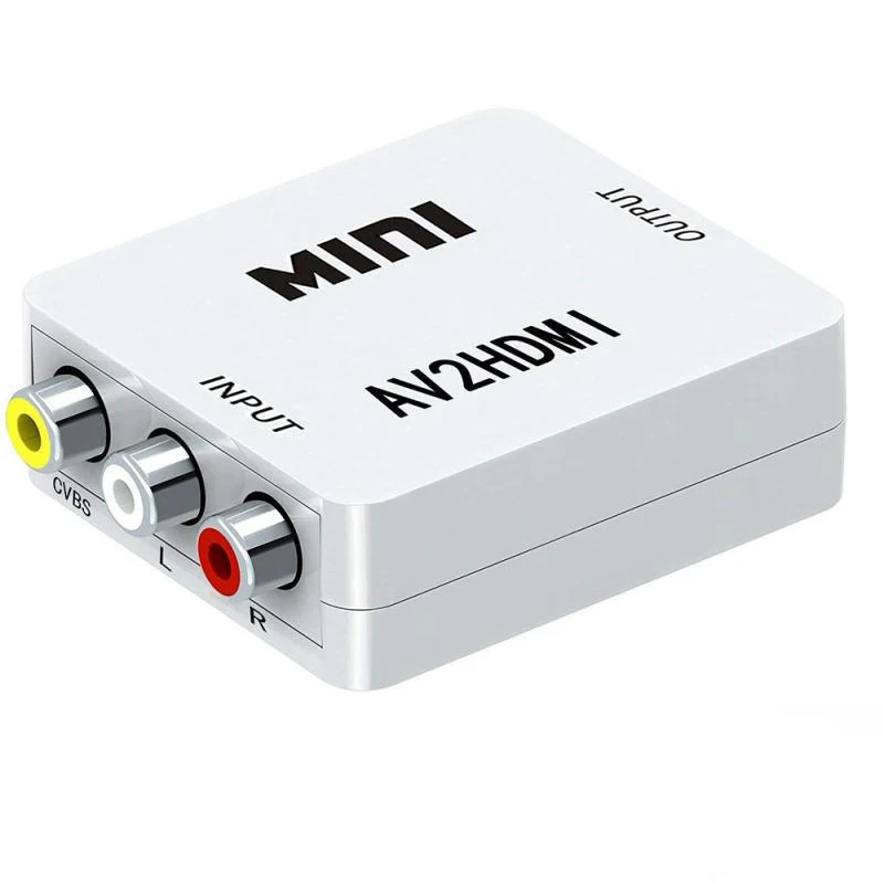 Композитный мини-конвертер CVBS в HDMI AV2HDMI аудио конвертер RCA/AV адаптер Папа-мама