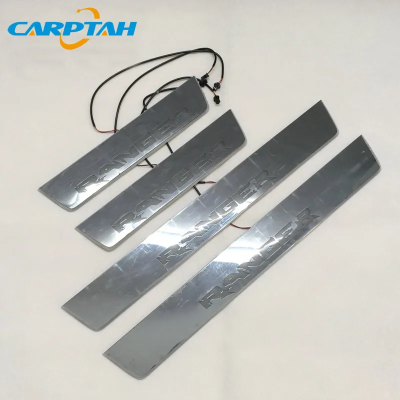 CARPTAH отделка педали автомобиля наружные части светодиодный порог Накладка тропинка динамический стример светильник для Ford Ranger T7 T8