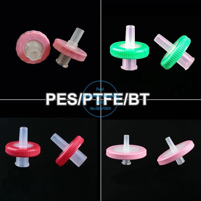 

100pcs Lab 13mm 25mm 0.22/0.45um Lab Disposable PES / PTFE / BT Luer Syringe Filter