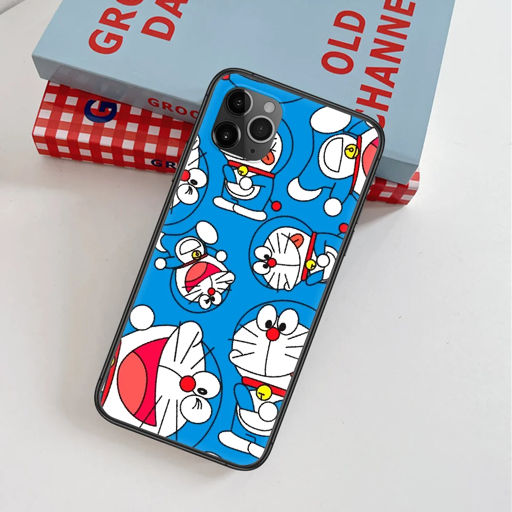 

Doraemon Fashion Trend Cartoon Phone Case For IPhone 4 4s 5 5S SE 5C 6 6S 7 8 Plus X XS XR 11 12 Mini Pro Max 2020 black Etui