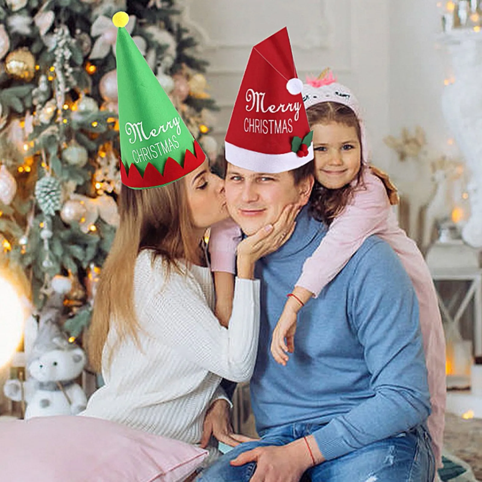 Веселая вечеринка дневная длинная полосатая фетровая плюшевая шляпа эльфа