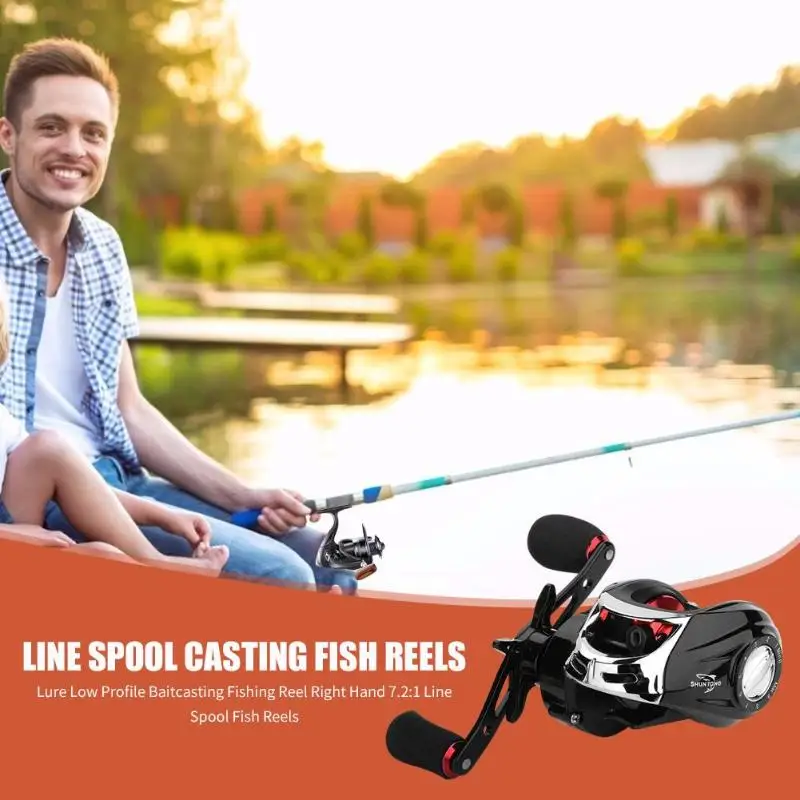 

18+1BB Low Profile Baitcasting Fishing Reel 7.2:1 Right Hand Fish Reels