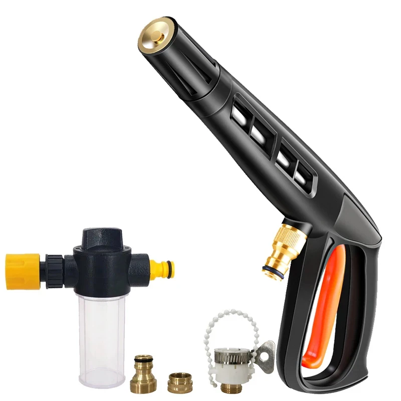 

New Long Rod High Pressure Water Gun Sprayer Car Wash Foam Spray Gun Garden Watering Nozzle Cleaning Tool Hose Spray Gun