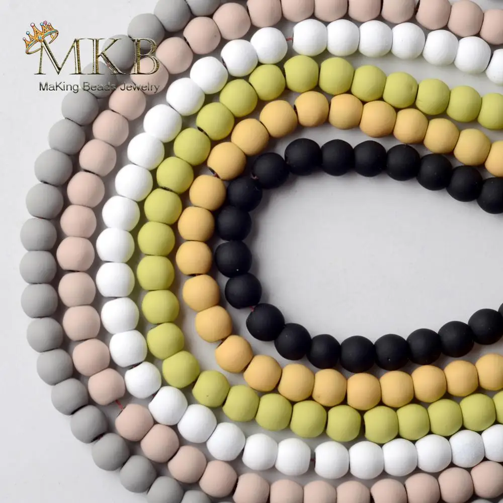 Натуральный Матовый Камень круглые бусины из гематита 6 цветов 4/6/8/10 мм для