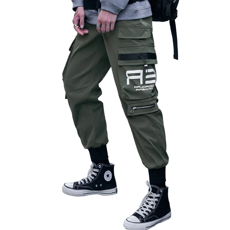 

Streetwear Hip Hop Sweatpants Casual Trousers Mens Harem Pants Fashion 2023 New Cargo Pants Male Multiple Pockets Autumn Jogger