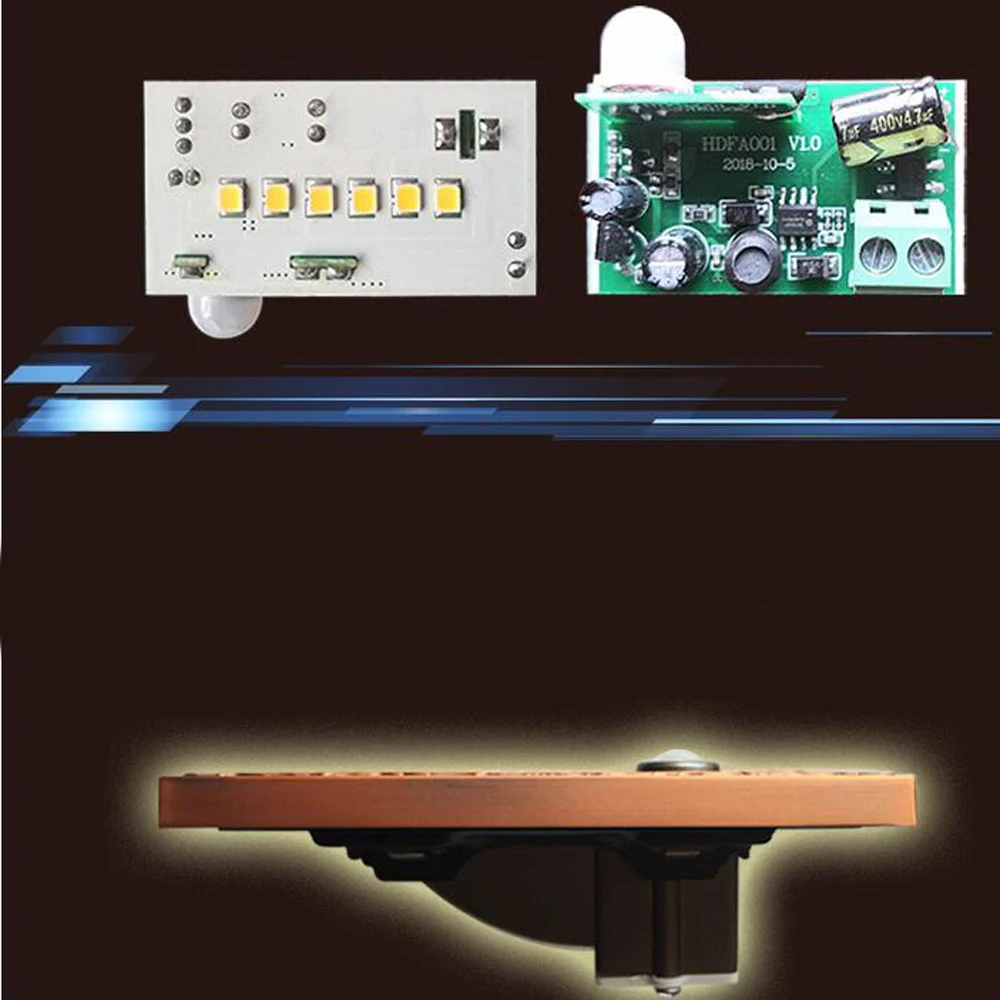 Лестничный светильник настенный светодиодный 3W ступенчатая лампа Настенная +