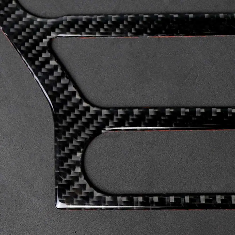 

3pcs Carbon Fiber Car Console Frame Stickers Car Center Control Panel Decoration CD Covers Stickers For Ford Mustang 2015-2017