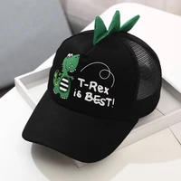 kids dinosaur embroidered cap fashion baseball cap peaked cotton hat adjustable baseball caps baby boys girls mesh hats 2021