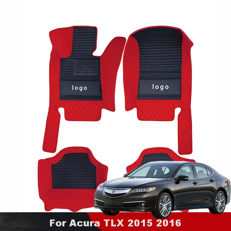 

Кожаные автомобильные коврики, коврики для Acura TLX 2015, 2016, водонепроницаемые, для стайлинга автомобиля