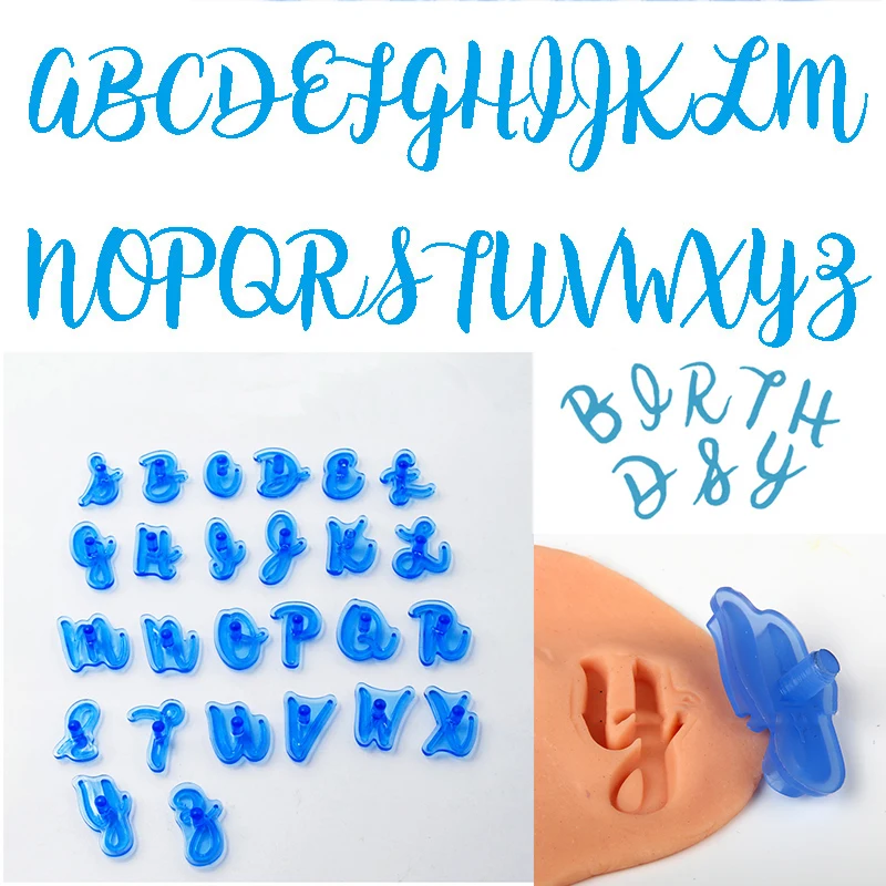 DIY Алфавит формы с буквами и цифрами для торта 3D печенья штамп тиснения резак торт
