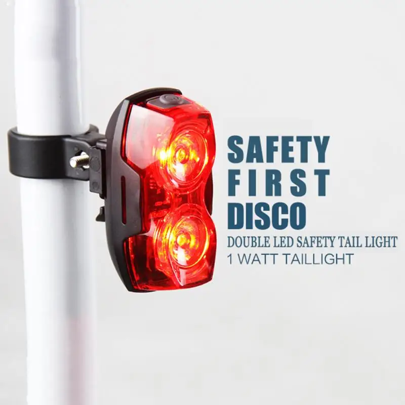 Super Bright Bicycle Tail Light Mountain Bike Night Riding Waterproof Safety Led Warning Horizontal Style Lights | Спорт и