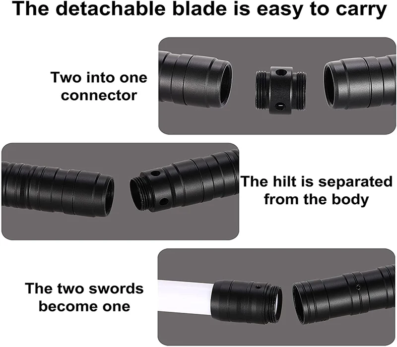 Металлическая ручка световой меч красный зелёный синий 7 цветов сменный