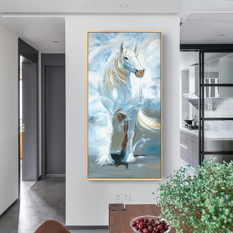 100% ручной Краски ed абстракция на основе конского жира холсте искусство масляные