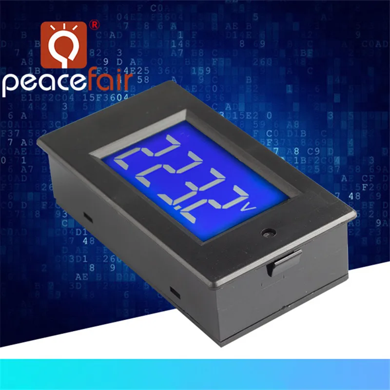 Peacefair AC цифровой ватт-метр амперметр умный электрический 220 В 5A Напряжение