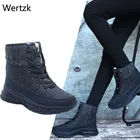 Женские плюшевые ботильоны 2019, теплые зимние ботинки, обувь, женские зимние кроссовки, ботинки, удобная обувь, женские черные ботинки на танкетке B137