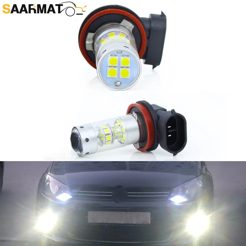 

2 шт. светодиодный светильник CANBUS без ошибки H11 H8 лампы + декодер для Противотуманные фары Дневные Фары Светильник, вождения, бега, светодиодн...