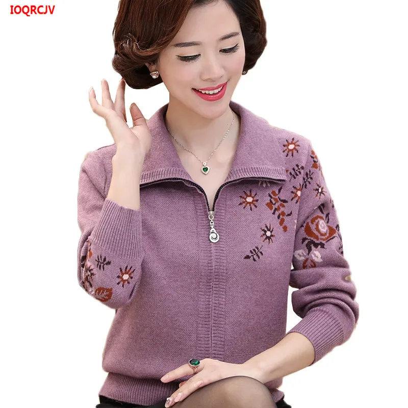 Женский плотный вязаный свитер большого размера 5XL для мам среднего возраста