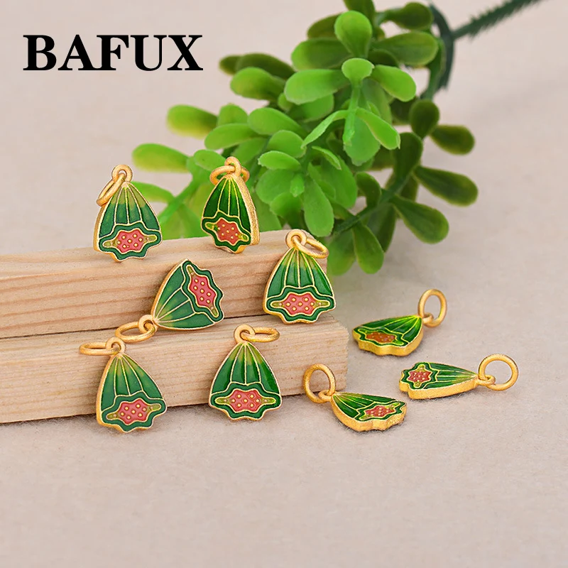 BAFUX 100% S925chinese wind cloisonne эмаль цвет Лотос кулон аксессуары blessing можно использовать
