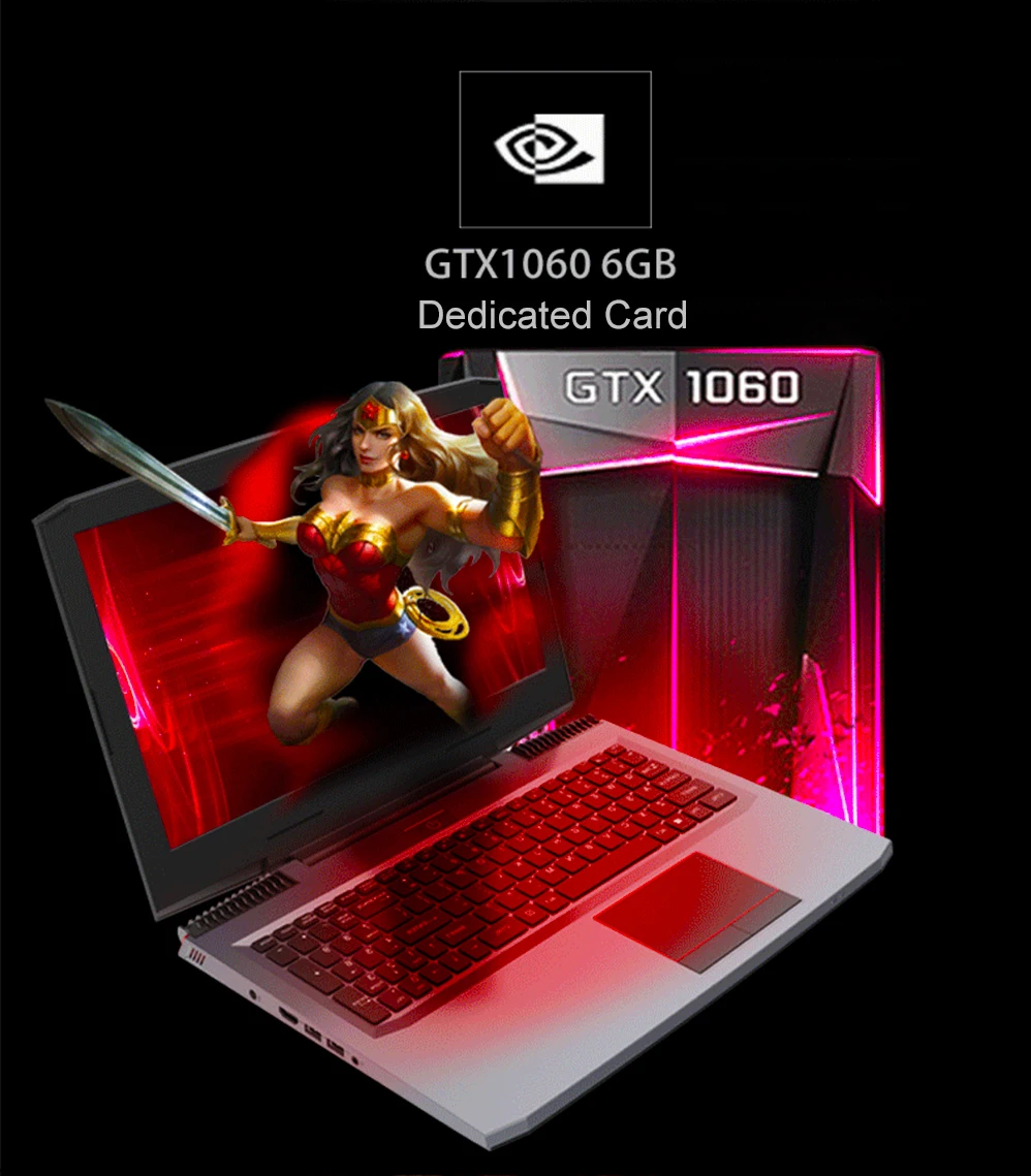 15," Ноутбук Intel Core i7-7700HQ четырехъядерный NVIDIA GTX1060 6G DDR4 8 ГБ+ 512 ГБ M.2 SSD Windows 10 144 Гц HDMI Gigabit RJ45 5G wifi