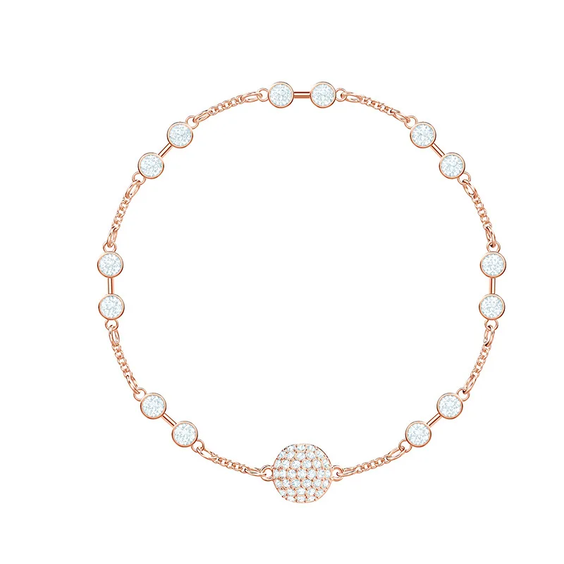 

2021 High Quality Fashion Jewelry 1:1 SWA Charming Exquisite Crystal French Pearl Adjustable Women's Invisible Magnetic Bracelet