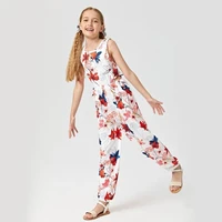summer kids jumpsuits kids clothes butterfly print sleeveless strap children playsuits cotton comfortable kids clothing 5 10y