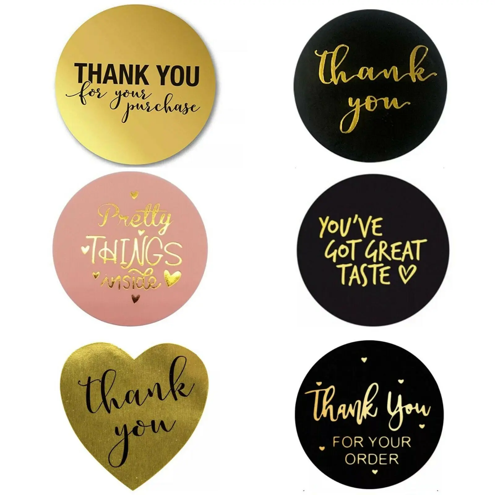 

500pcs Thank You for Your order Sticker Pink Gold Seal Labels You've Got Great Taste Scrapbooking Sticker Pretty things inside