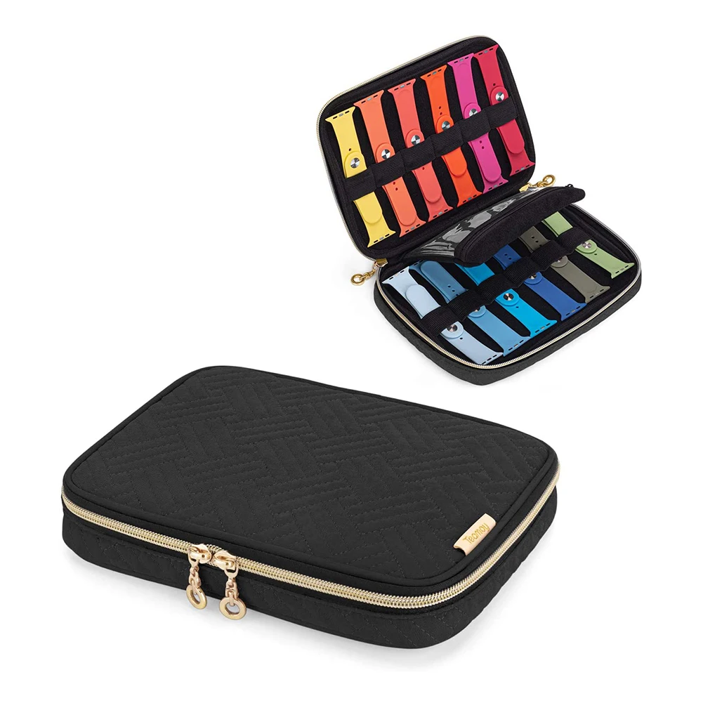 

Watch Organizer Case Durable Multifunction Portable Travel for Watch Strap Band Carrying Case Watchband Storage Box Bag NEW
