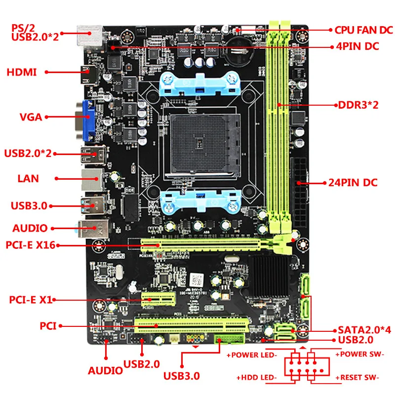 Комплект материнской платы A88 FM2 + процессор AMD A8 5600K 16G(2*8G) 1600 МГц DDR3 память для