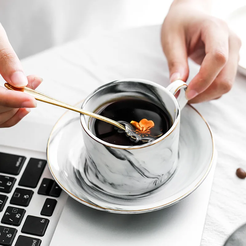 Креативная керамическая кофейная чашка в скандинавском стиле набор блюдец из