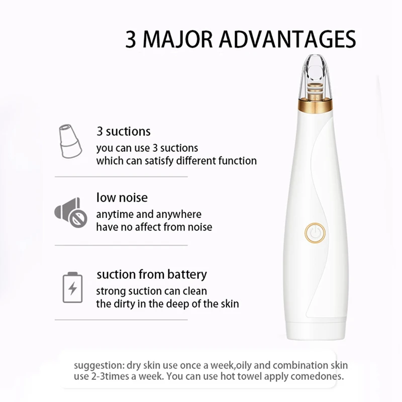 

Blackhead Remover Face Acne Pimple Remover Tool Pore Vacuum Suction Cleaner Facial Skin Care Machine Aspirateur Point Noir