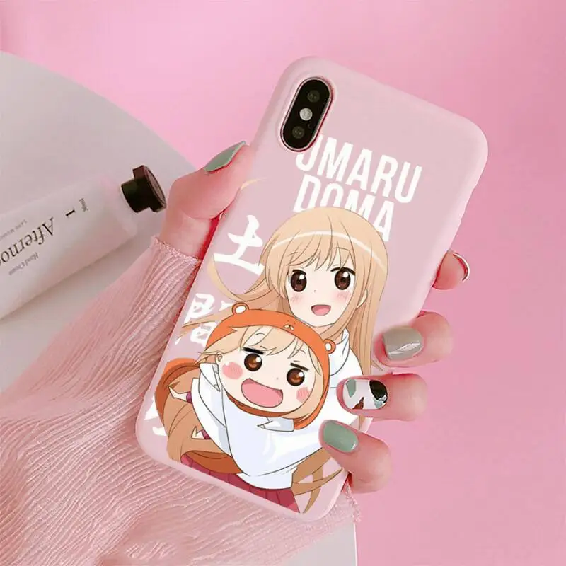 

cute Umaru chan Anime Doma Umaru Phone Case Candy Color Pink for iPhone 11 pro XS MAX 8 7 6 6S Plus X 5S SE 2020 XR